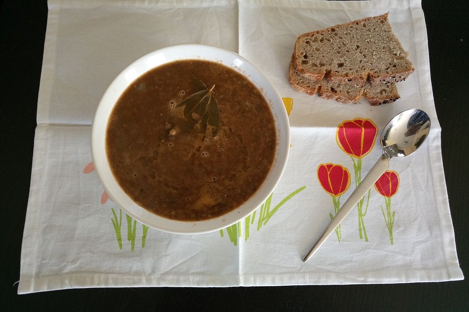 Einfache Linsensuppe