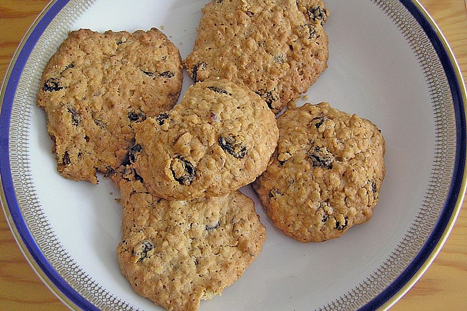 Hafercookies mit Cranberries