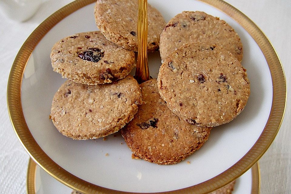 Hafercookies mit Cranberries