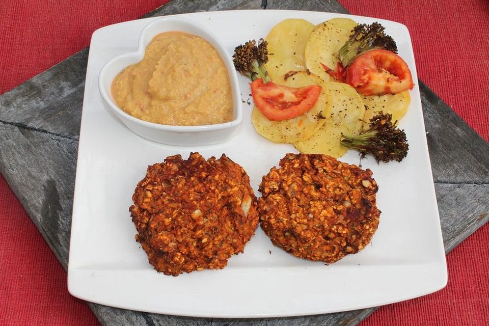 Vegane, herzhafte Haferflocken-Bohnencookies