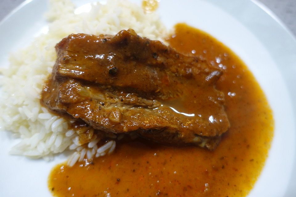 Schweinebauch Vindaloo