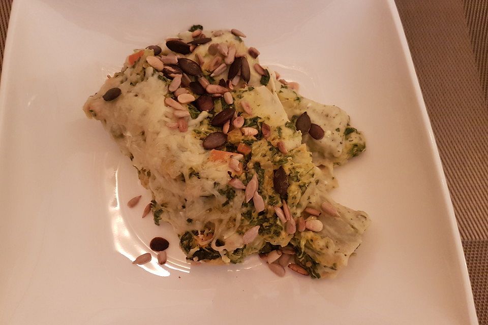 Cannelloni mit Kürbis-Spinatfüllung