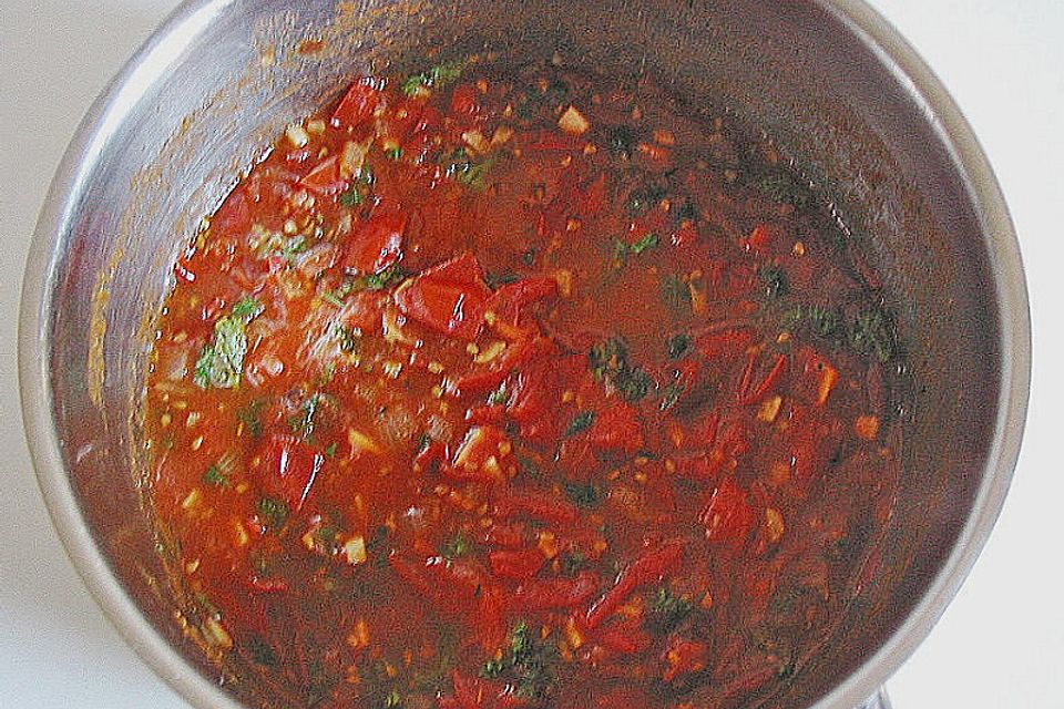 Schnelle Tomaten - Peperoni - Sauce