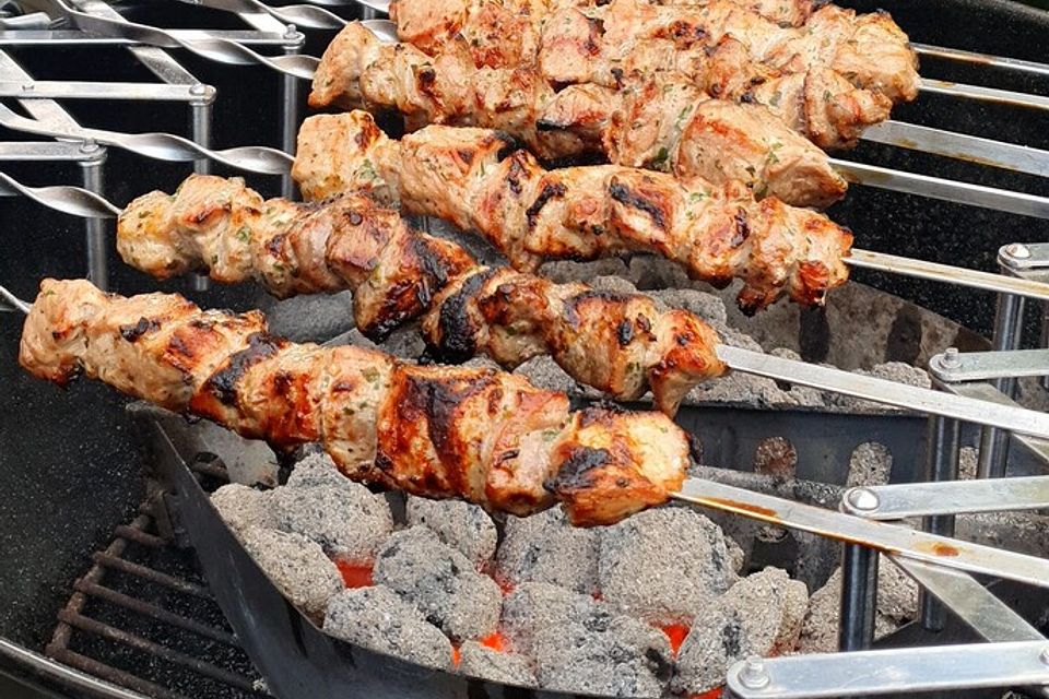 Schaschlik in Kefirmarinade