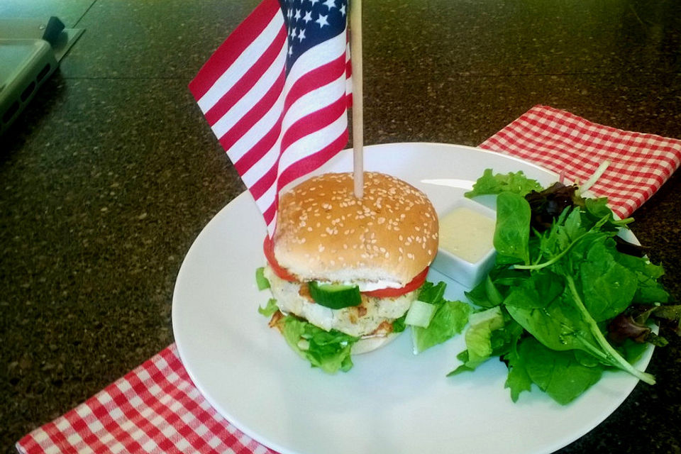 Fischburger mit Dill