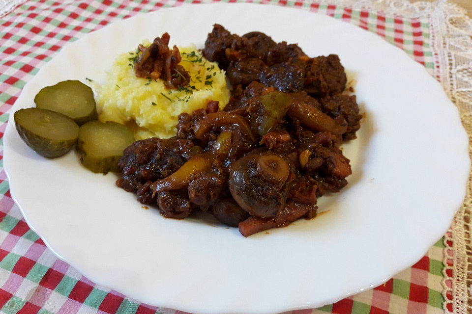 Pilz-Geflügelleber-Ragout