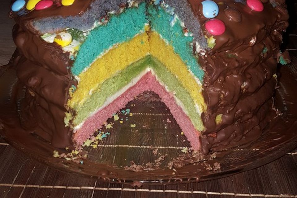 Regenbogen Kuchen