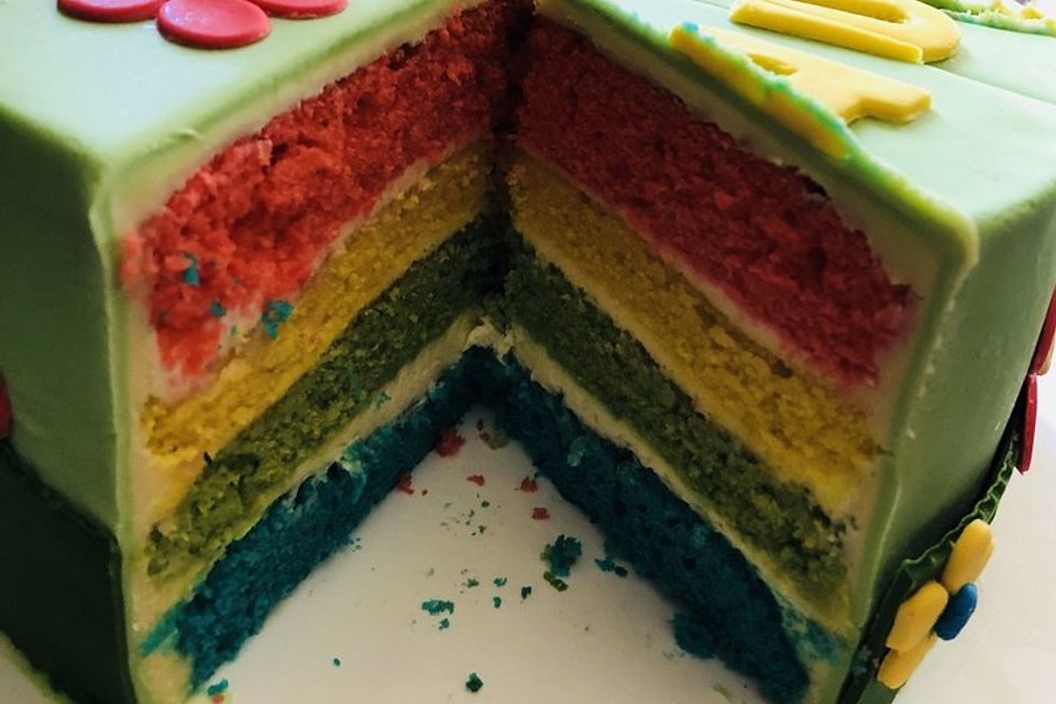 Regenbogen Kuchen