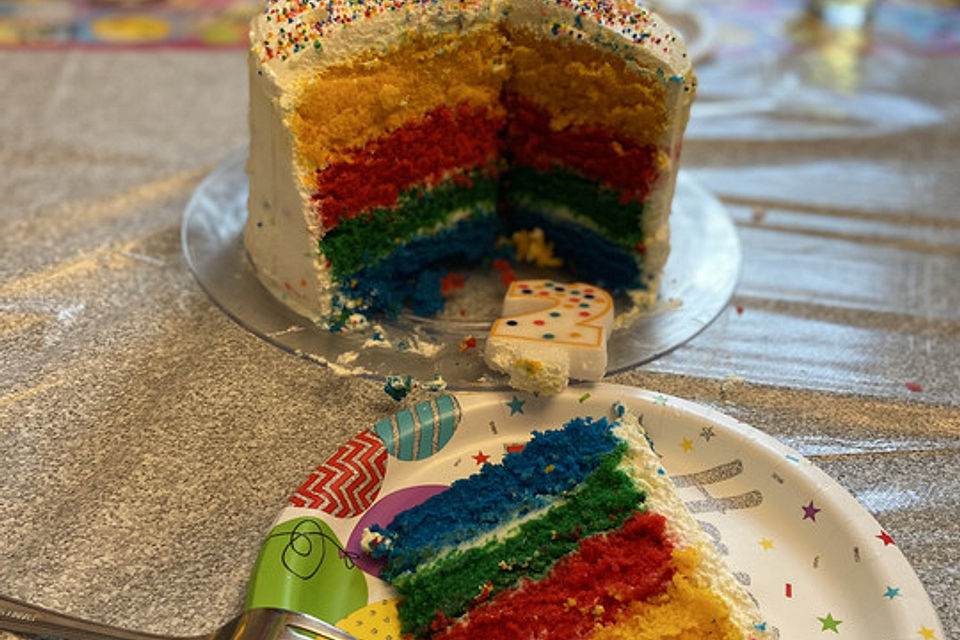 Regenbogen Kuchen