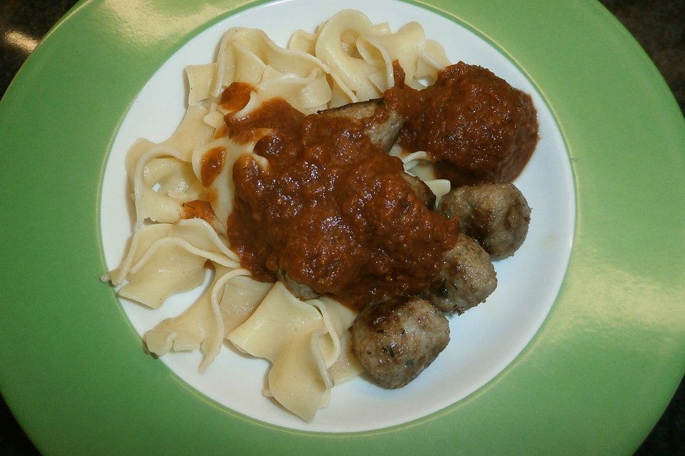 Nudeln mit Polpette