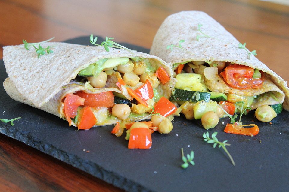 Gemüse-Avocado-Wrap