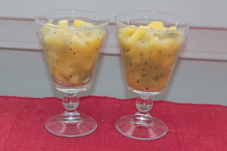 Mango-Kiwi-Grütze