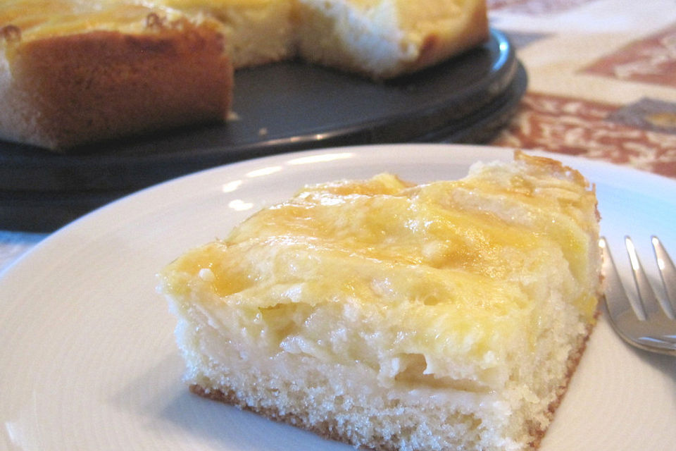 Apfelkuchen mit Puddingcreme