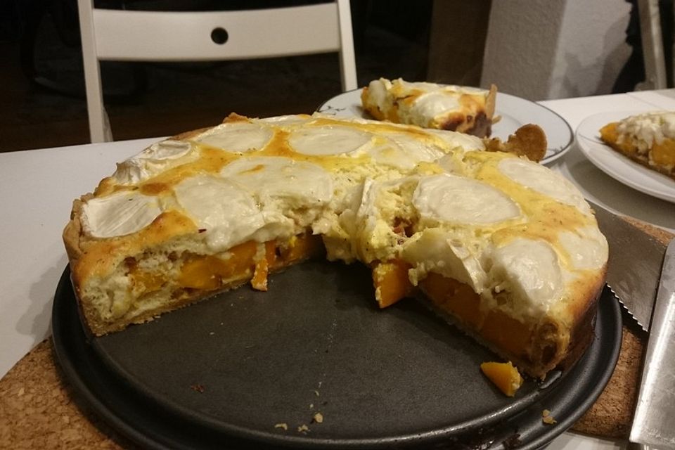 Kürbis - Ziegenkäse - Quiche