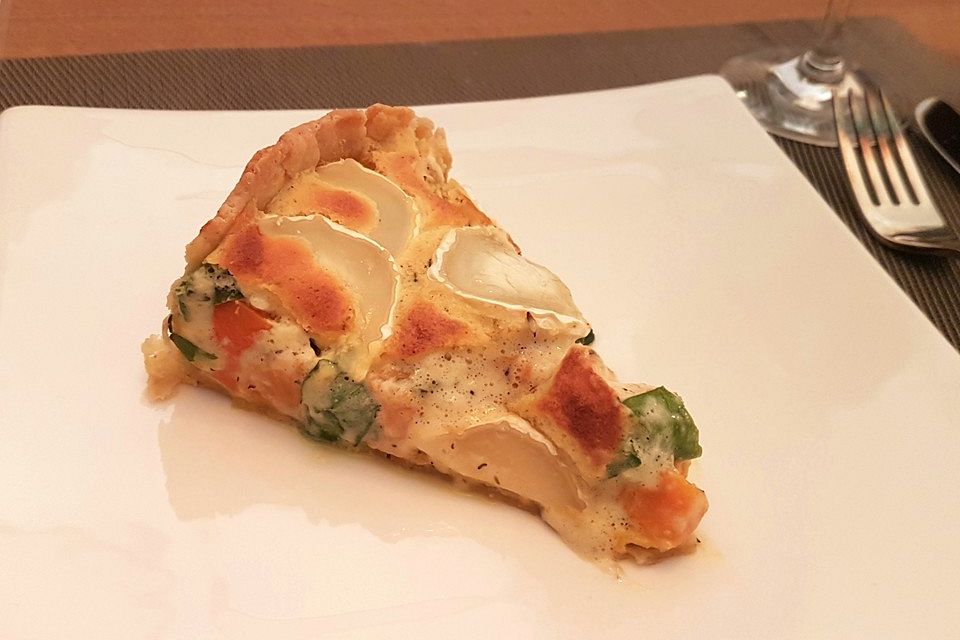 Kürbis - Ziegenkäse - Quiche