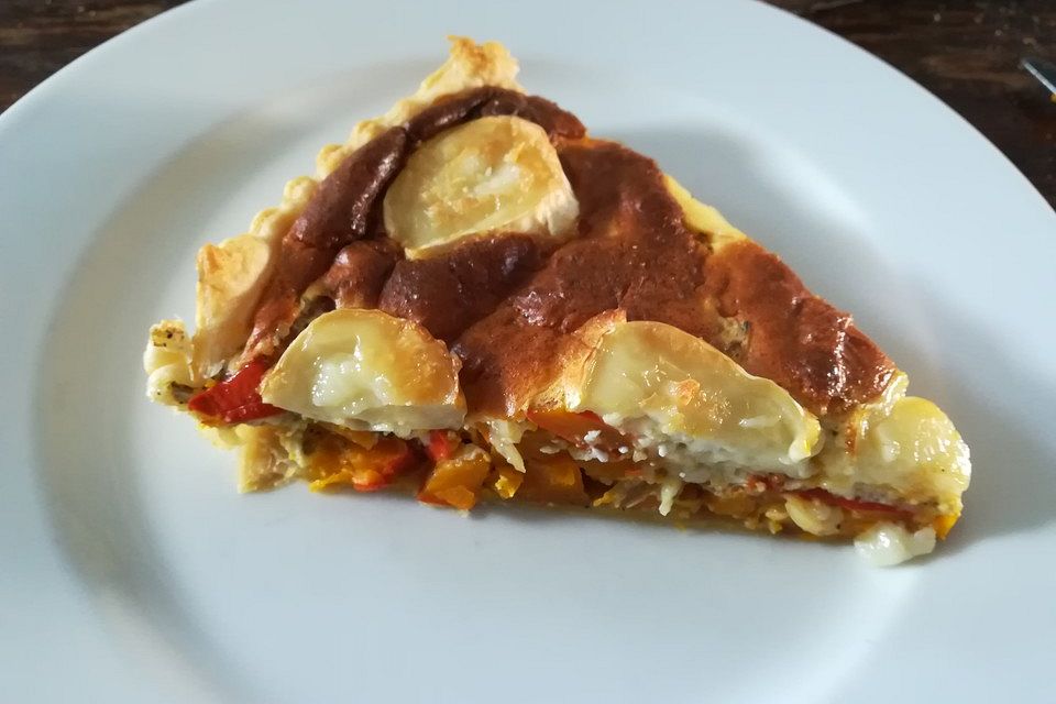 Kürbis - Ziegenkäse - Quiche