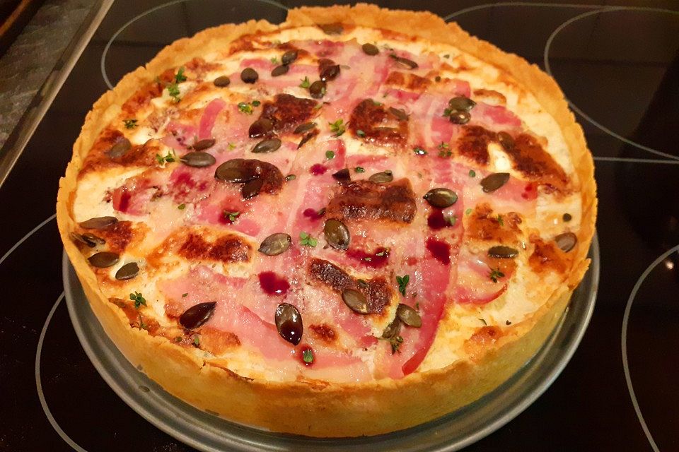 Kürbis - Ziegenkäse - Quiche