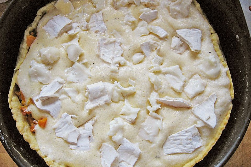 Kürbis - Ziegenkäse - Quiche