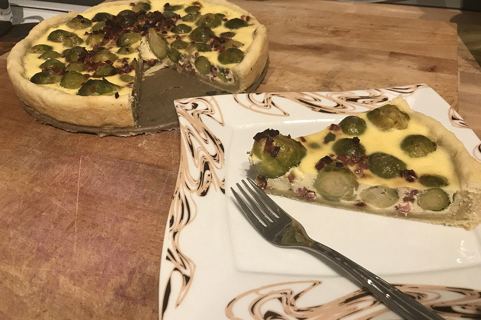 Rosenkohl-Schinken-Quiche