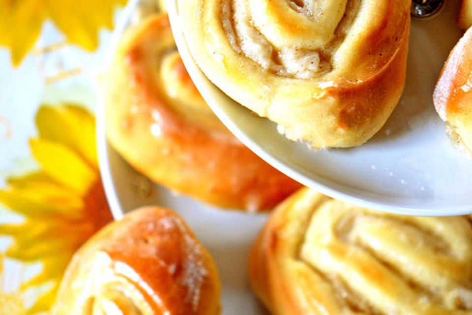 Puddingschnecken mit Vanille