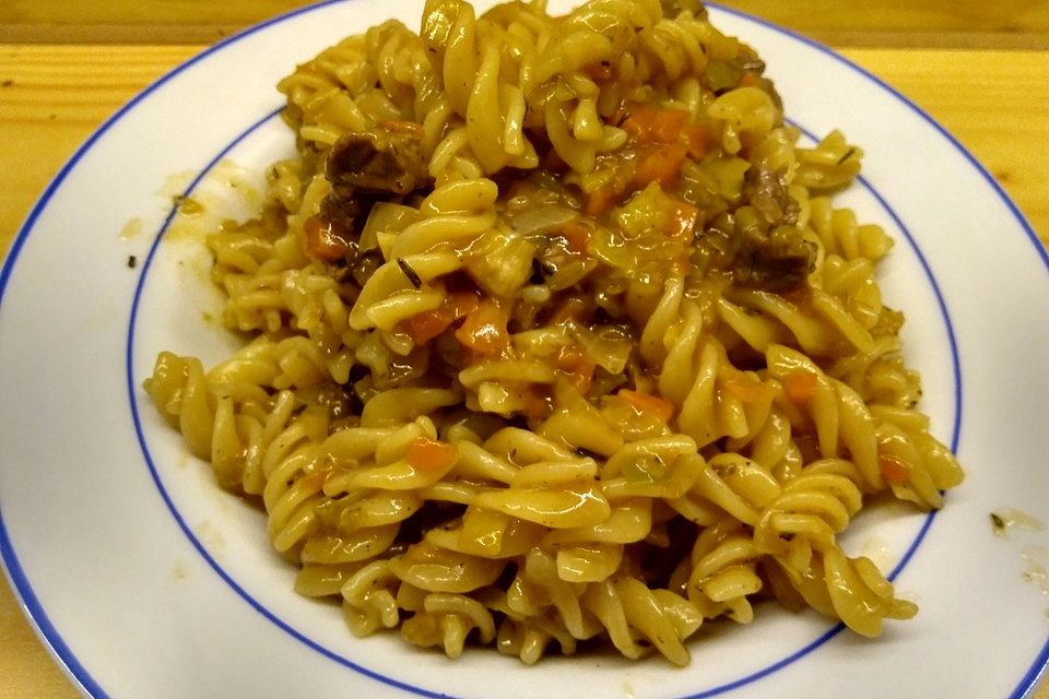 Fusili mit Rindfleischragout