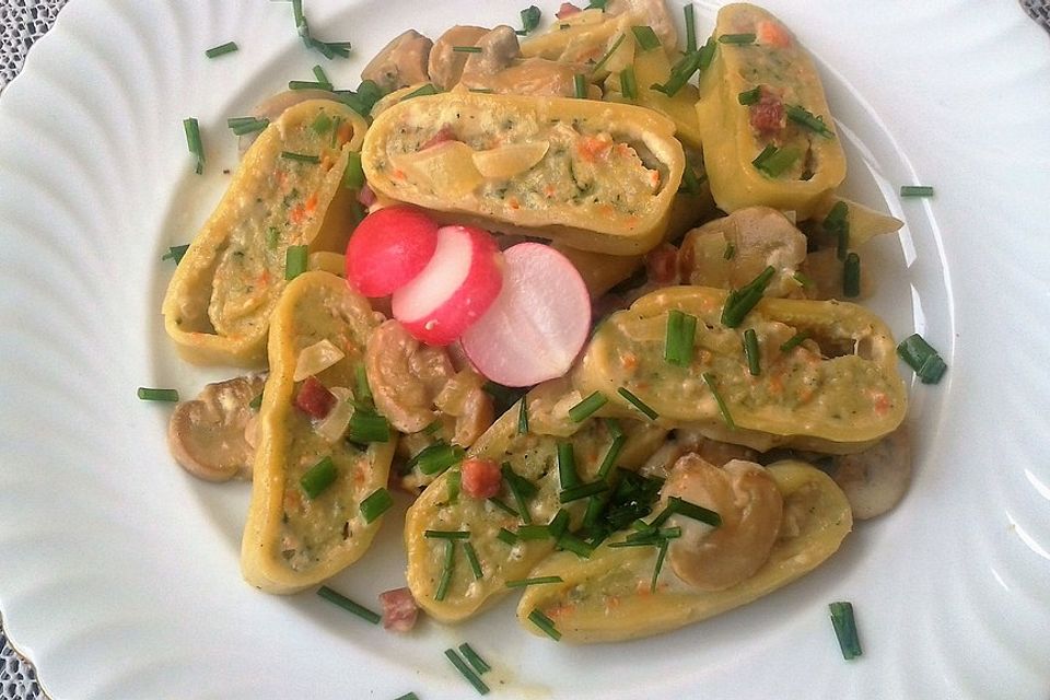 Schnelle Maultaschen-Pilz-Pfanne