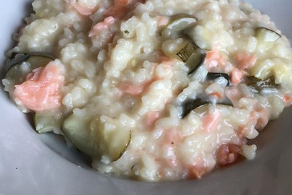 Zucchini-Lachs-Risotto