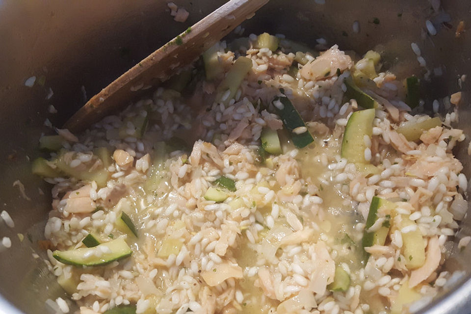 Zucchini-Lachs-Risotto