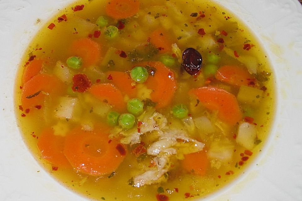 Scharfe Hühnersuppe