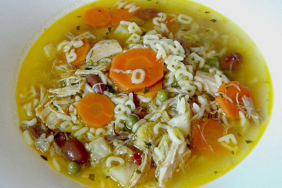 Scharfe Hühnersuppe