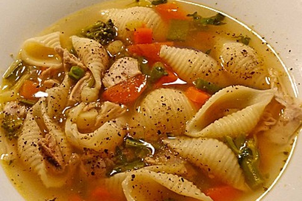 Scharfe Hühnersuppe