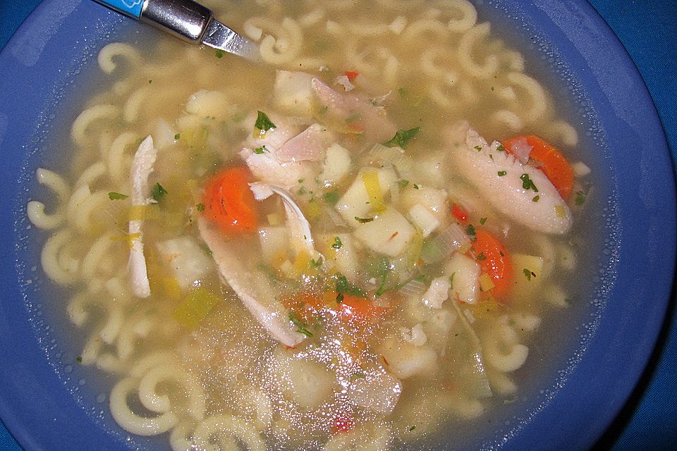 Scharfe Hühnersuppe