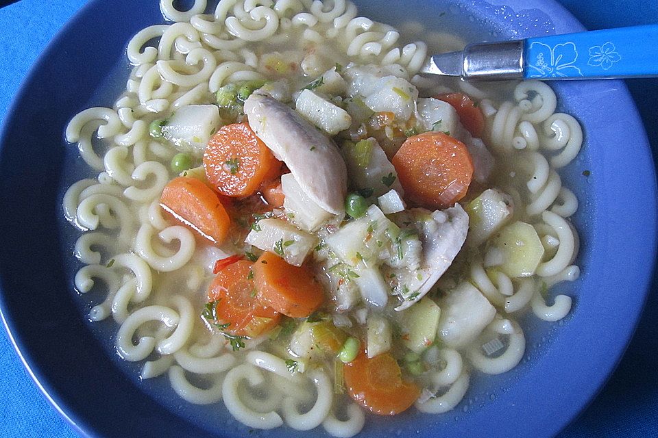 Scharfe Hühnersuppe