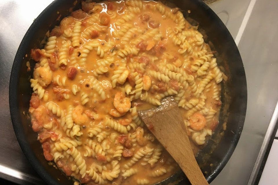 Scampi-Nudel-Pfanne