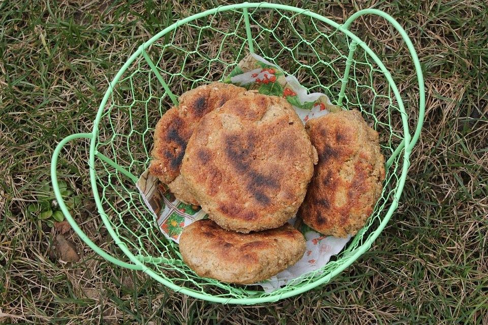 Pfannenbrot mit Kichererbsenmehl