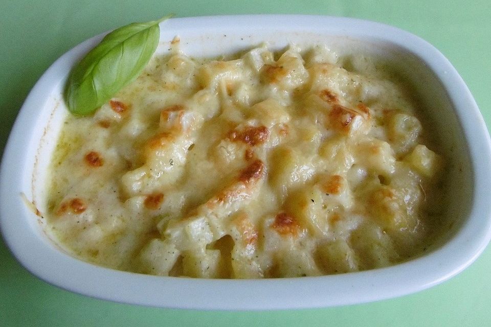 Kartoffelgratin mit Kohlrabi