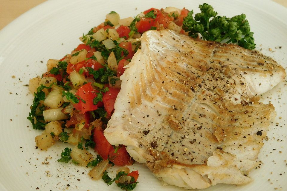 Seebarschfilet provencalisch