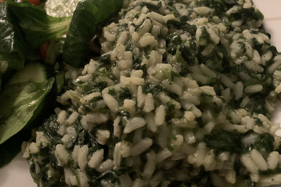 Veganes Spinat-Risotto