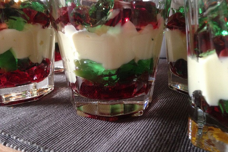 Pudding mit Götterspeise