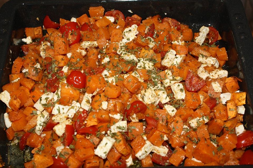 Süßkartoffel-Feta-Auflauf