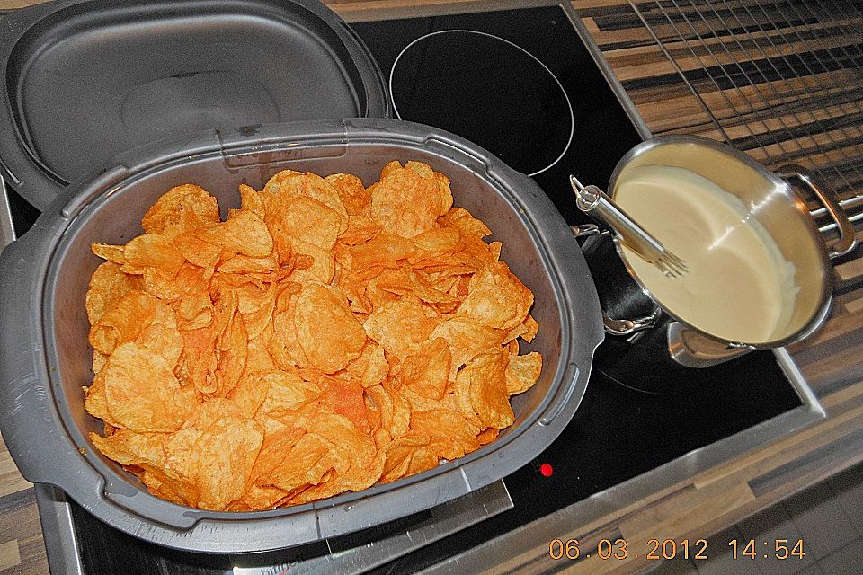 Brokkoli - Huhn mit Kartoffelchips