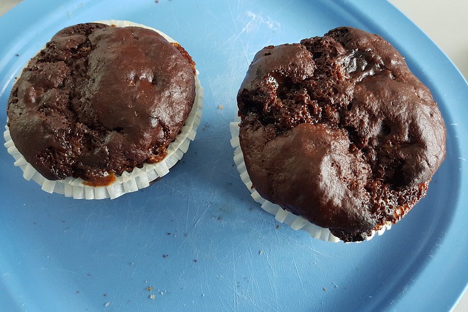 Schoko-Karamellmuffins