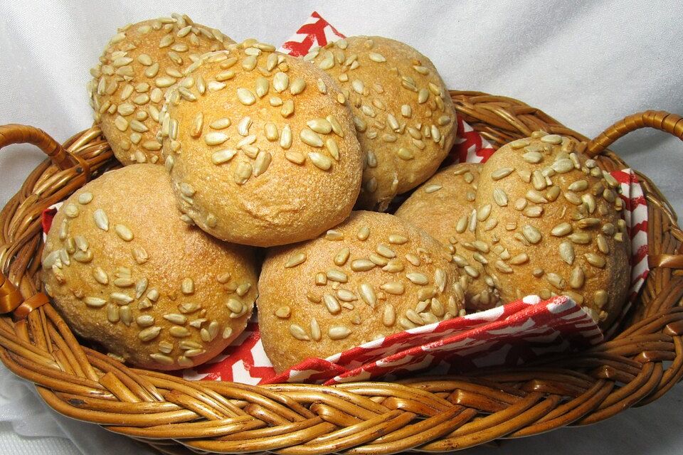 Vollkornbrötchen mit Übernachtgare