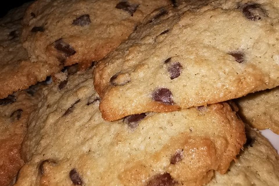 Laktosefreie Hafercookies mit Schokolade