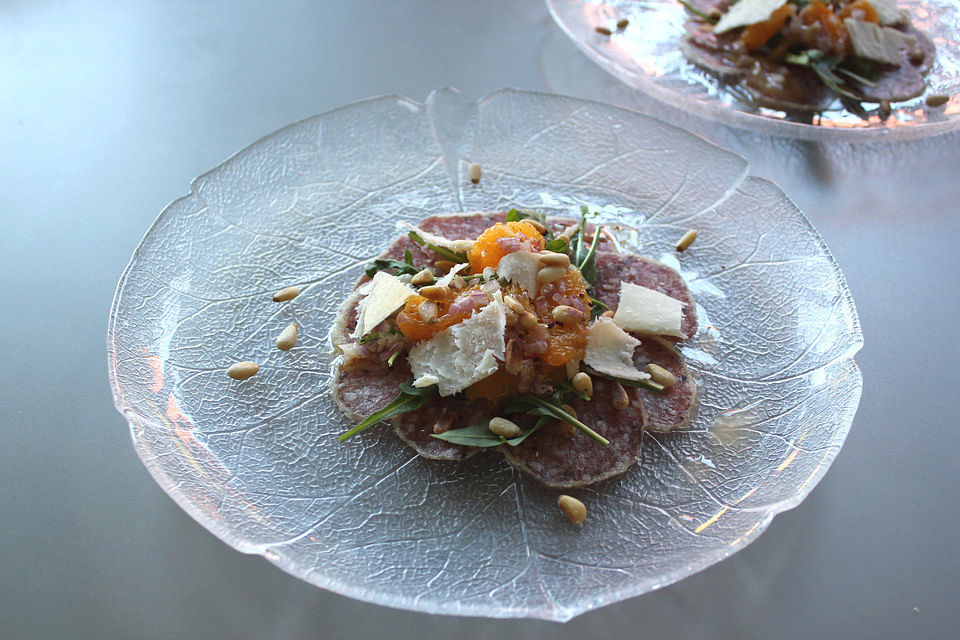 Carpaccio aus Trüffelsalami