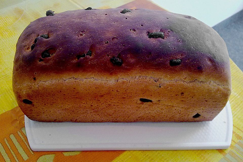 Rosinenbrot mit Kokosmilch