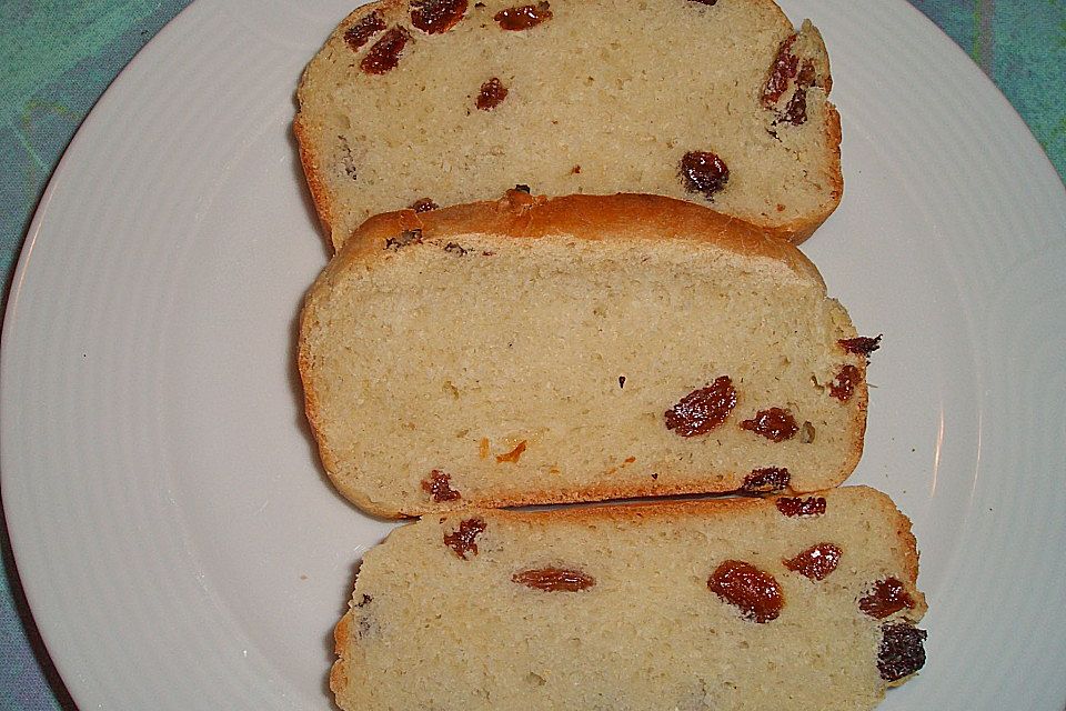 Rosinenbrot mit Kokosmilch