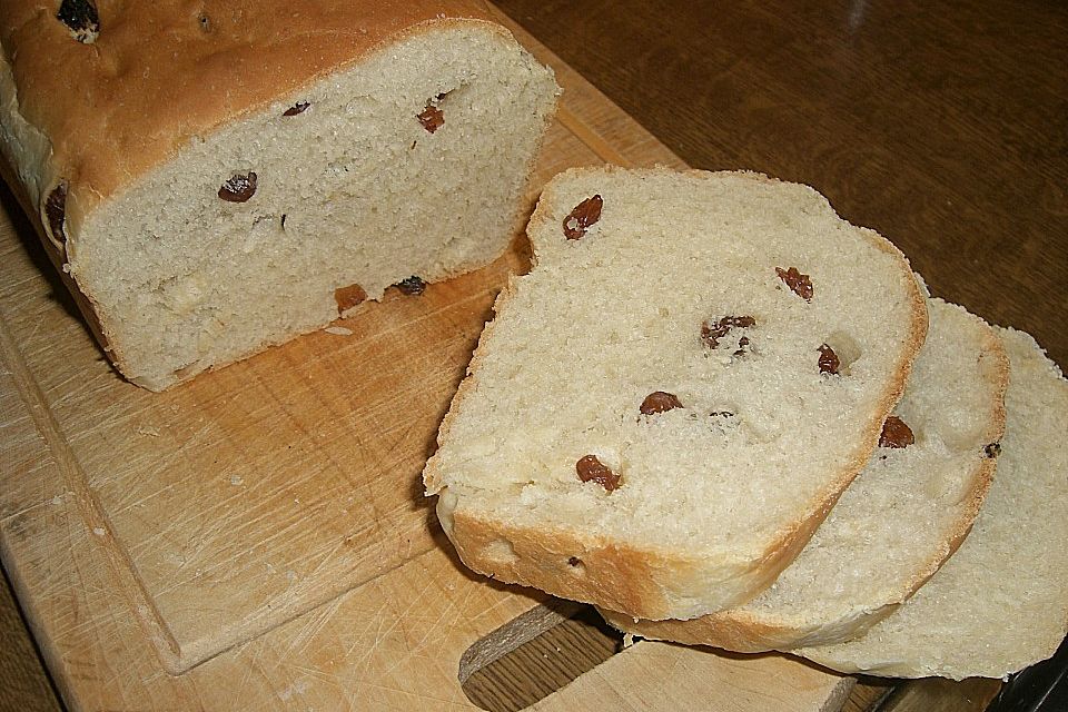 Rosinenbrot mit Kokosmilch