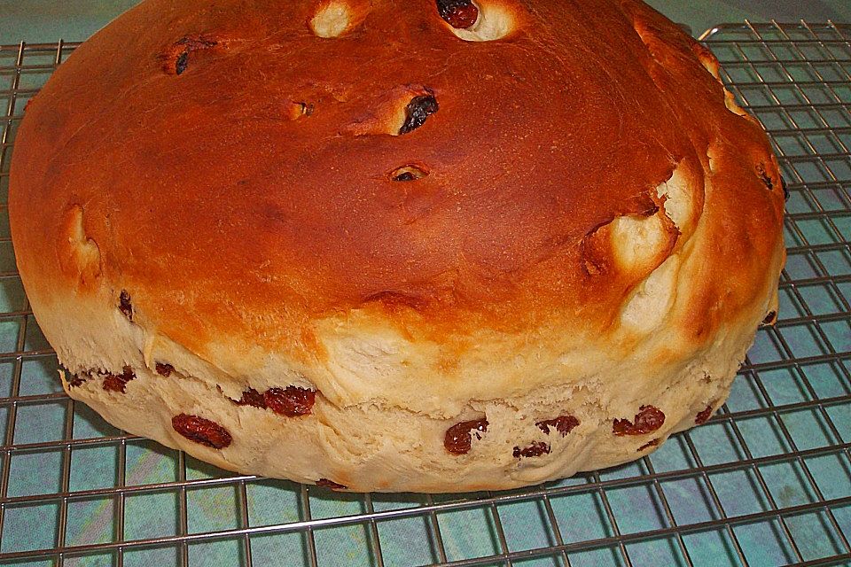 Rosinenbrot mit Kokosmilch