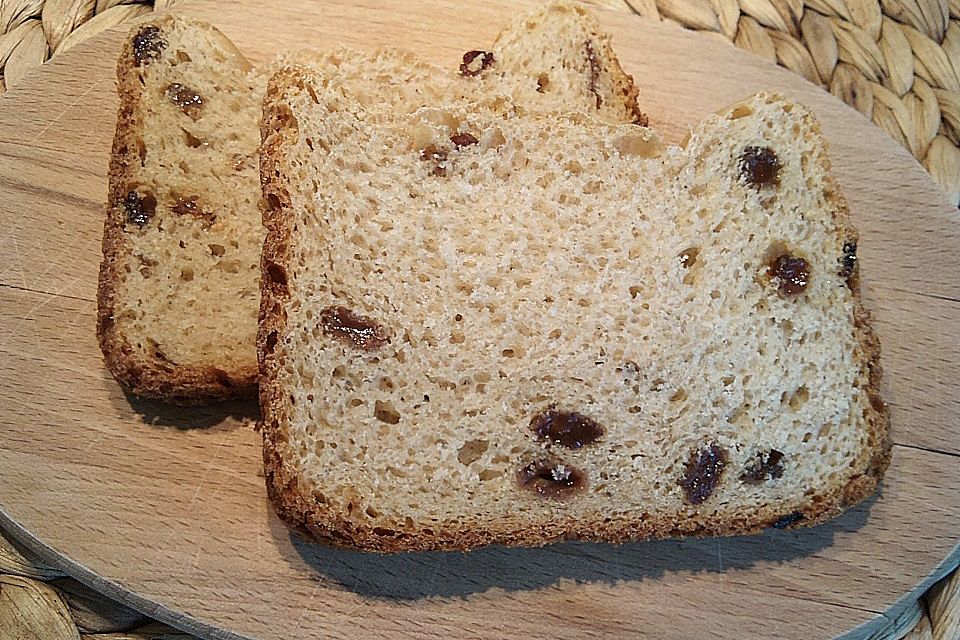 Rosinenbrot mit Kokosmilch